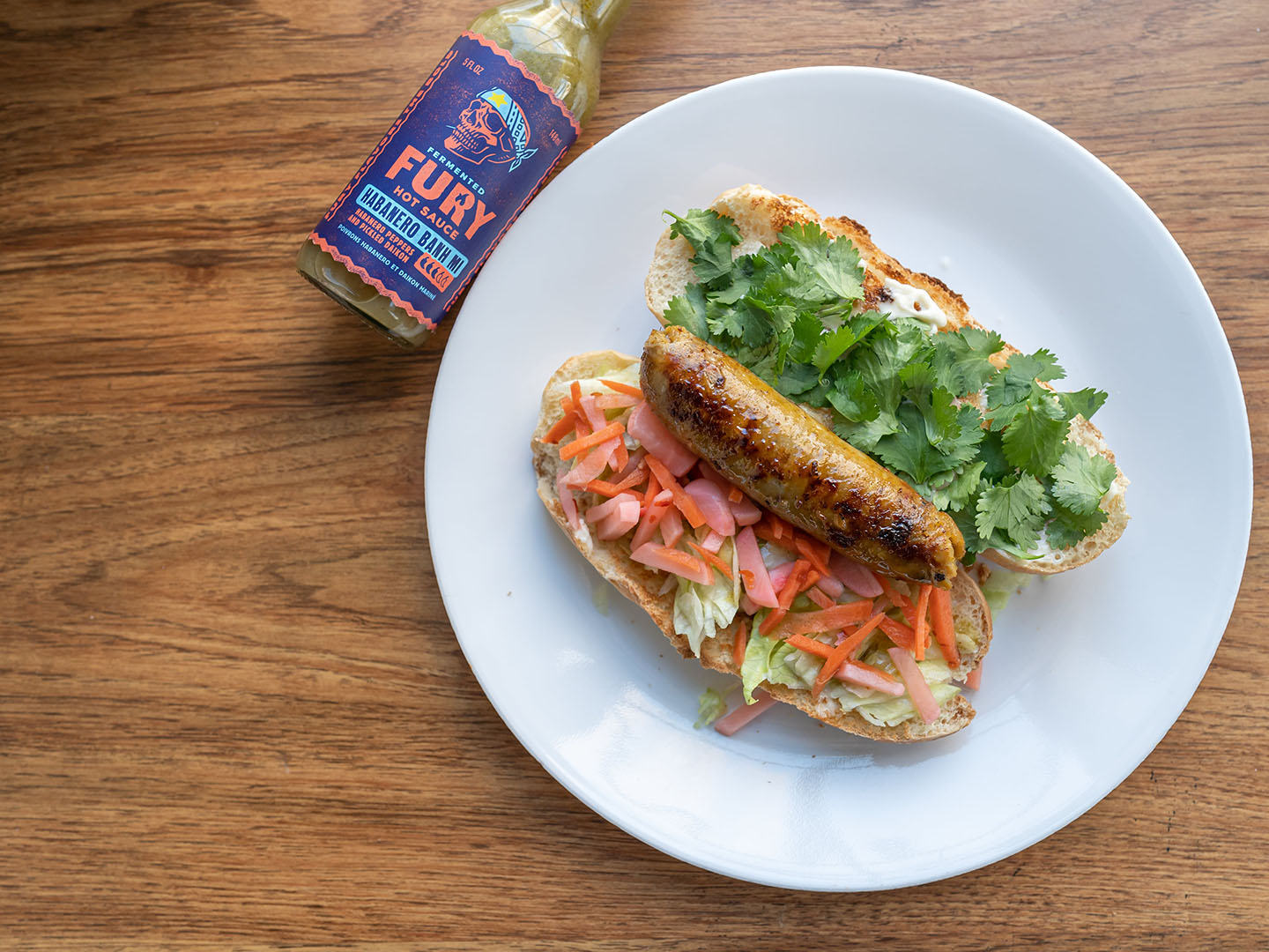 Bovine & Swine - Thai chicken sausage banh mi