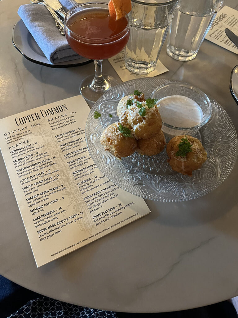 Copper Common - crab beignets