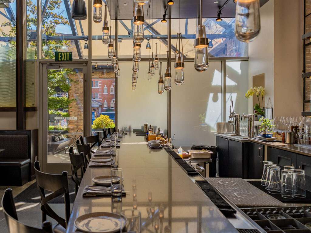 Counter and bar sapce at Current Fish and Oyster