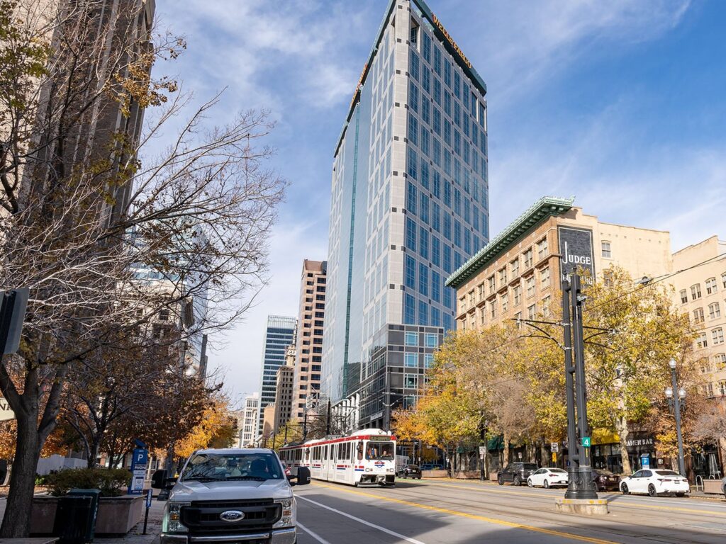 Downtown Salt Lake City Main Street and Trax