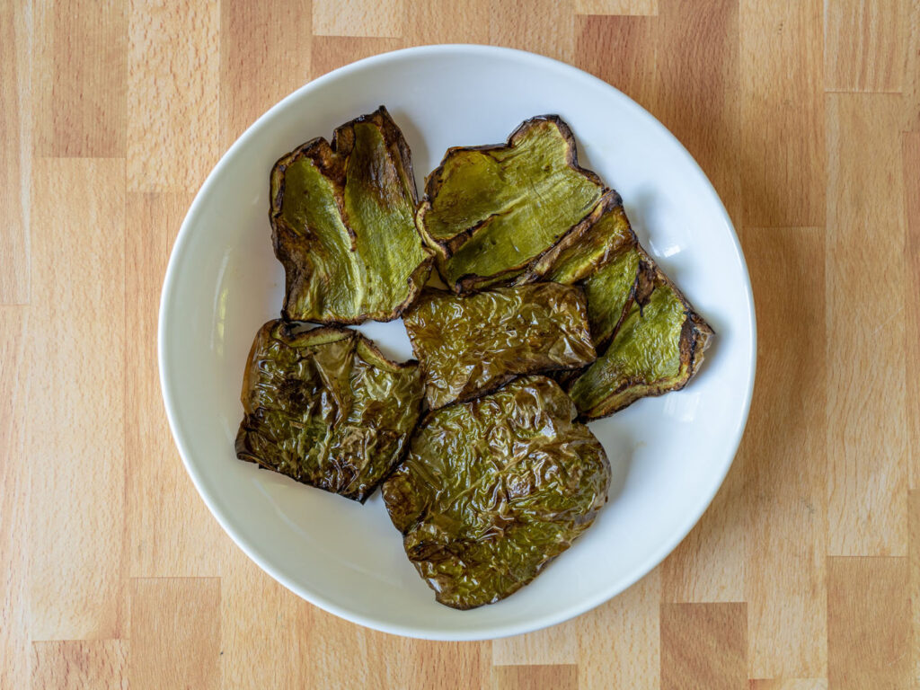 Twenty minute air fried bell peppers of Tonga de pollo