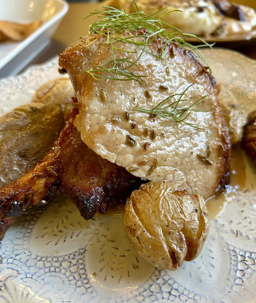 Roux - fennel crusted pork loin (Aimee Cook)