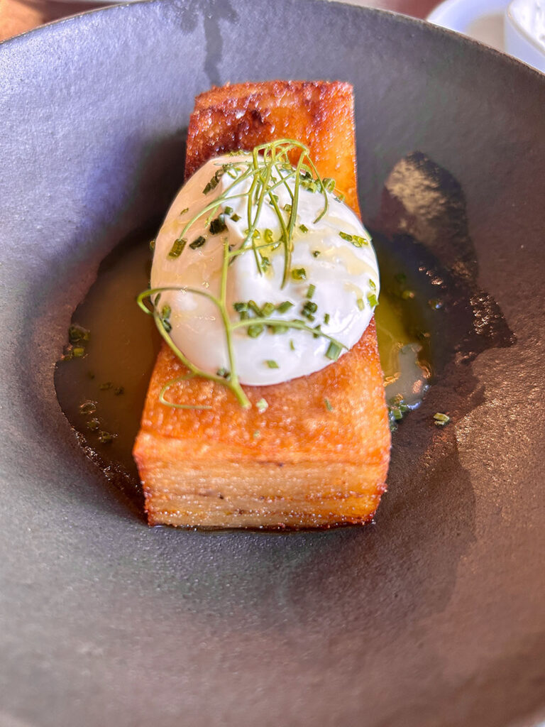 Roux - funeral potato pave (Aimee Cook)