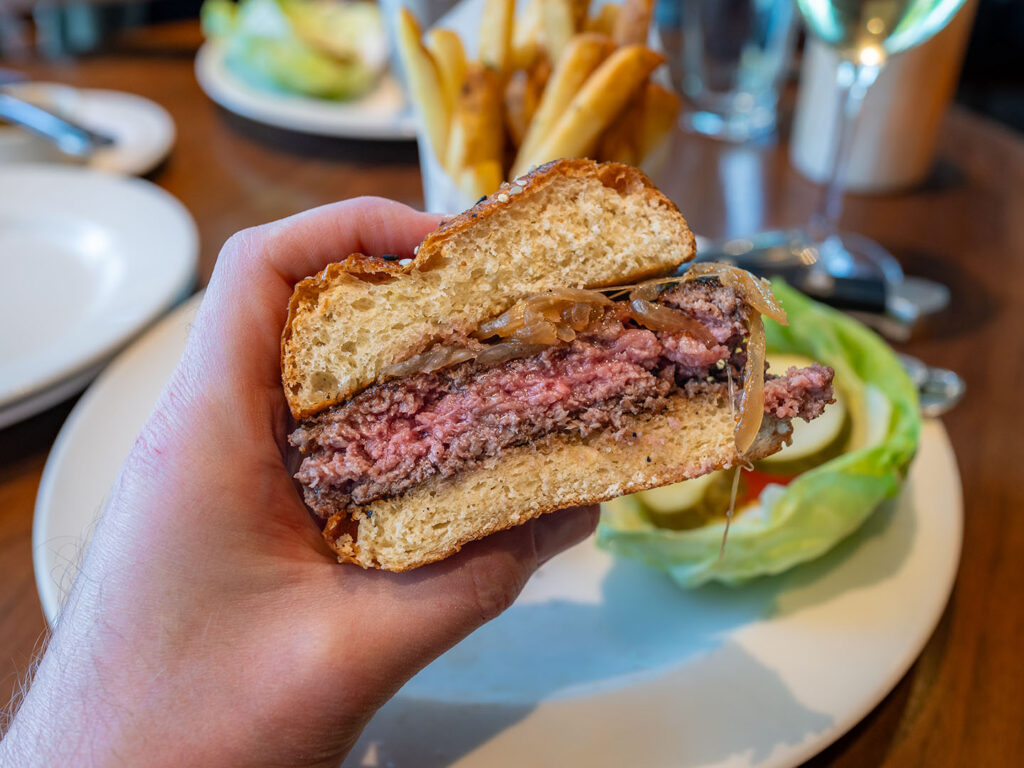 The Capital Grille - cheeseburger interior