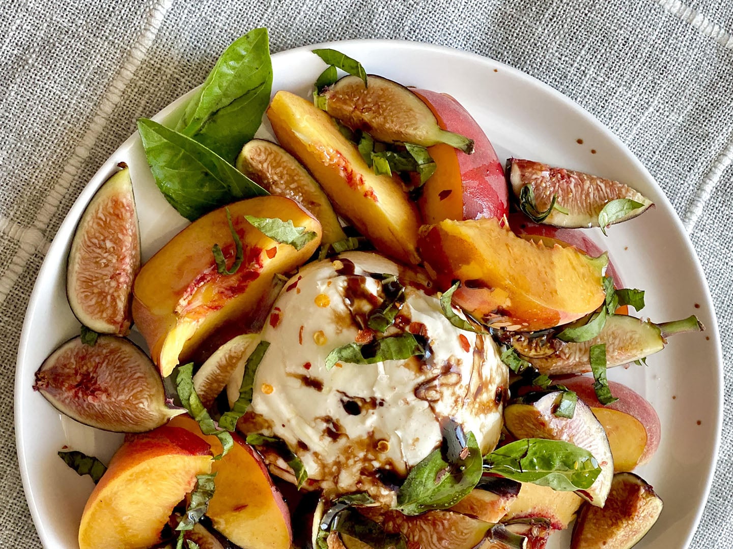 Utah peach burrata